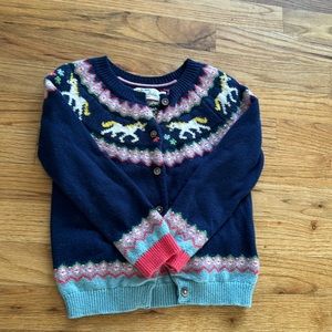 Boden unicorn cardigan